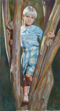 Portrait painter Robert Maniscalco's portrait of Aubrey