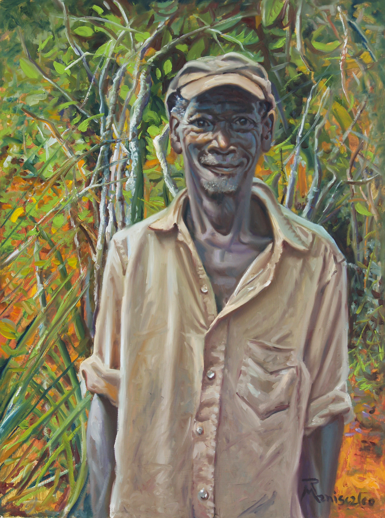 Merite the farmer in Haiti