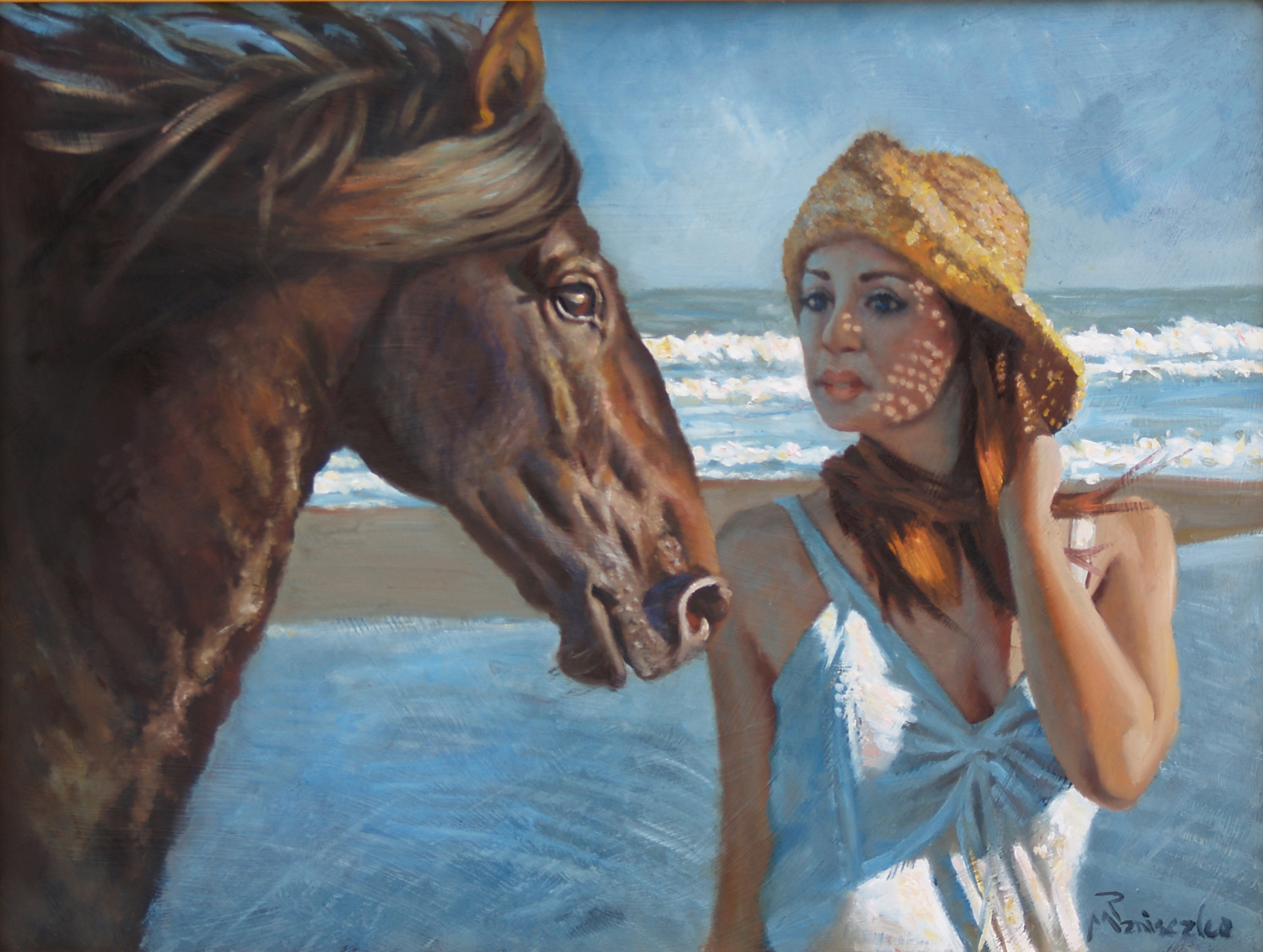 Alex on Beach with Horse