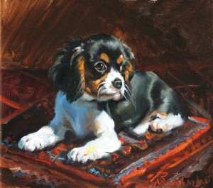 Morgan puppy dog portrait