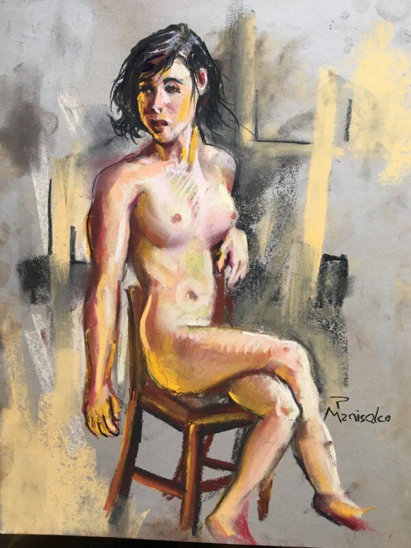 Seated Nude with Warm Light