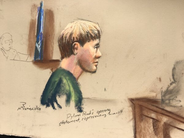 Dylann Roof Trial - Roof 1-4-17 Roof Delivering opening statements in sentencing phase