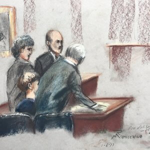 Dylann Roof Trial - Roof 1-6-17 Roof Conferring with Attorneys
