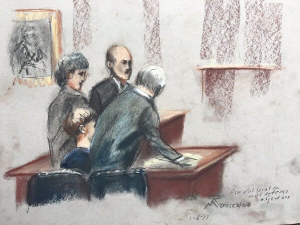 Dylann Roof Trial - Roof 1-6-17 Roof Conferring with Attorneys