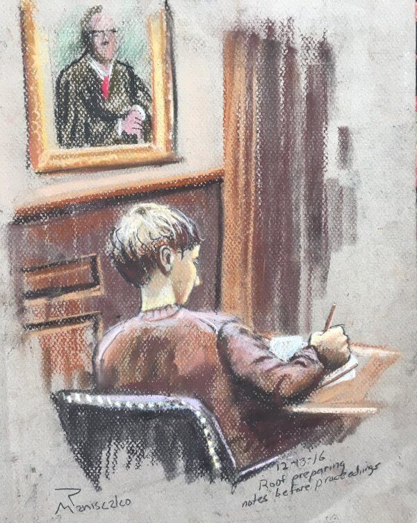 Dylann Roof Trial - Roof 12-13-16 Roof Writing Notes for Self Representing