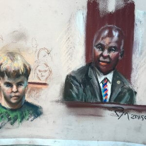 Dylann Roof Trial - Roof 1-5-17 Gerald Malloy Testifies As Roof Looks Away
