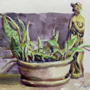 Plant and Statue