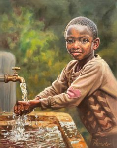 boy washing hands