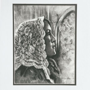 spiritual reverie a young lady with prayer shawl
