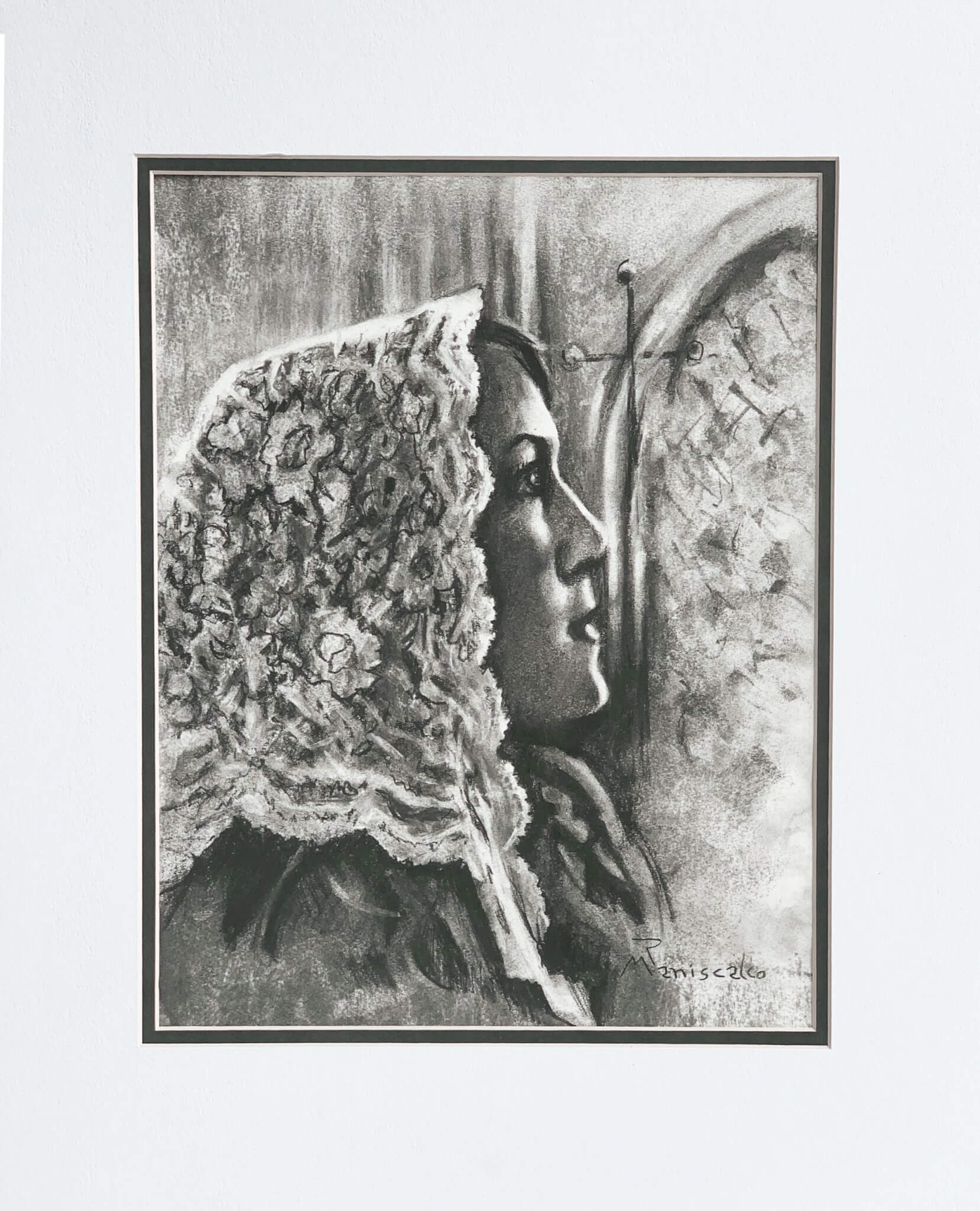 spiritual reverie a young lady with prayer shawl