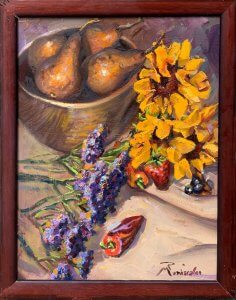 Pears, Sunflowers and Peppers