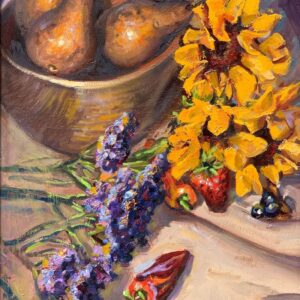 Pears, Sunflowers and Peppers