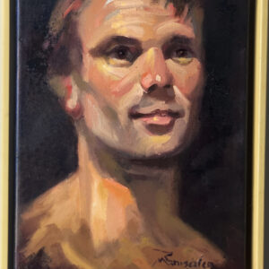 Charming Glance head study framed