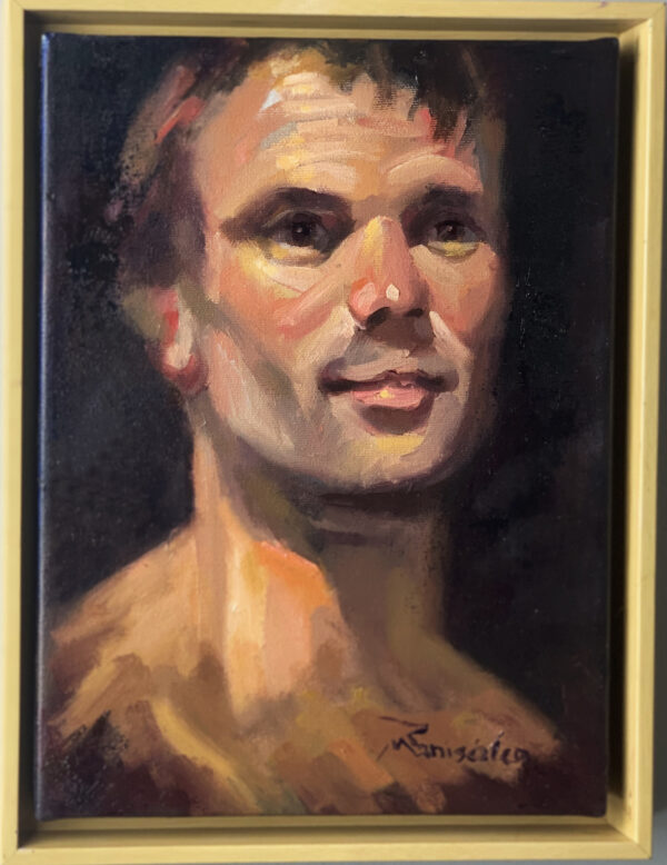 Charming Glance head study framed