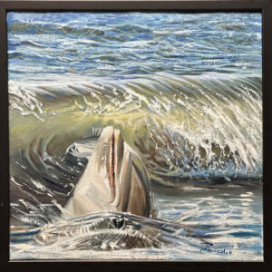 Freedom's Rise - a dolphin catching a fish