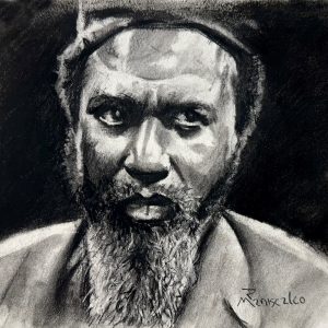 Thelonious Monk 9 x 12 charcoal on paper
