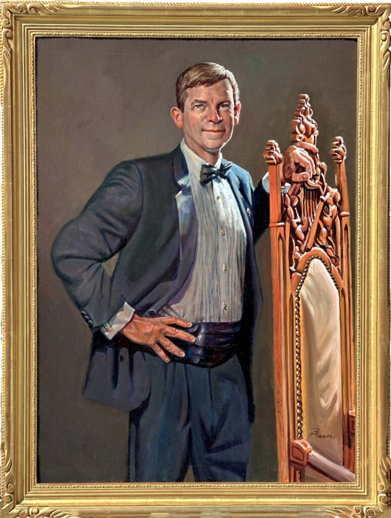 Patrick Duffy oil portrait framed