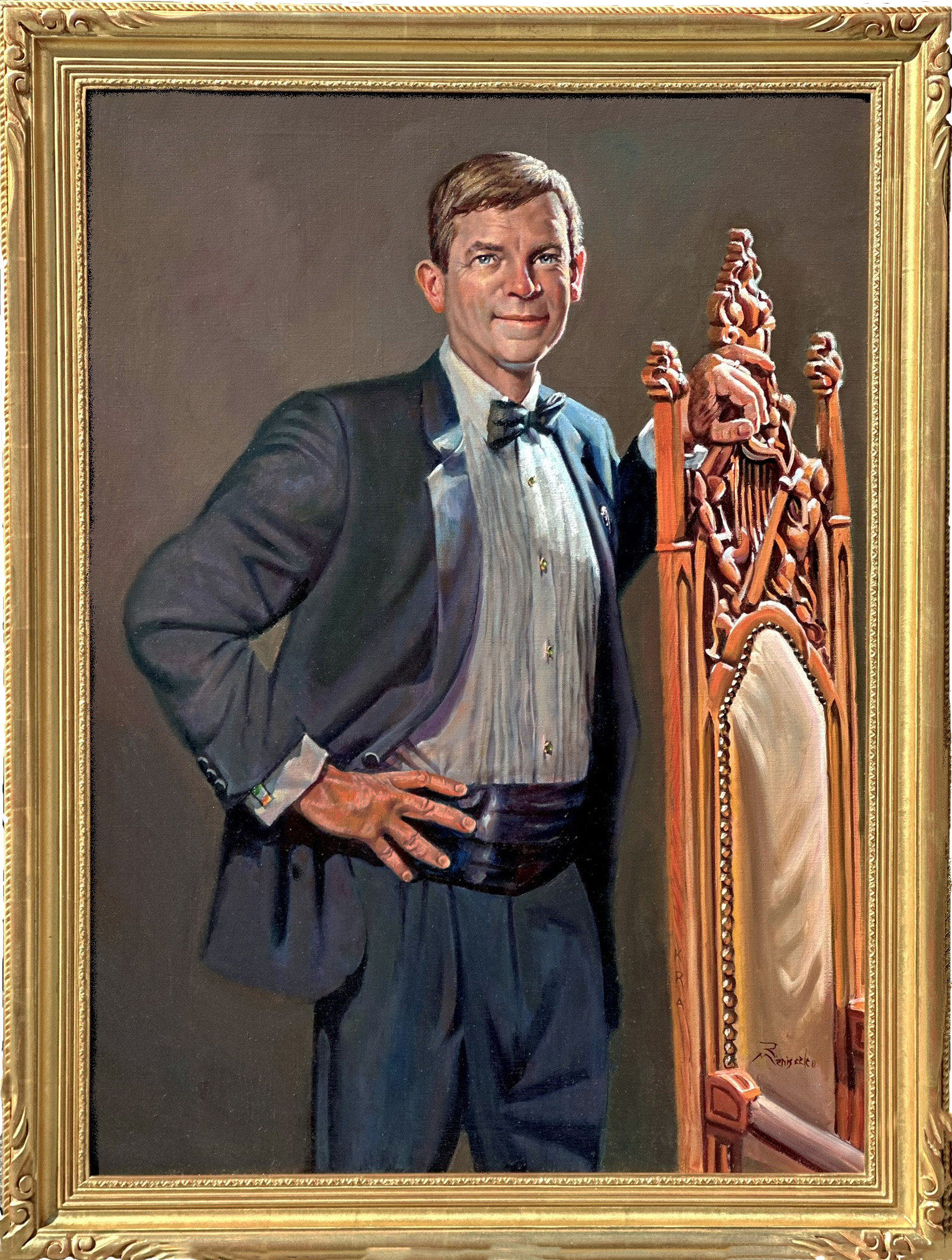 Patrick Duffy oil portrait framed