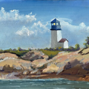 Michigan Lighthouse 1 12 x 16" oil on canvas panel