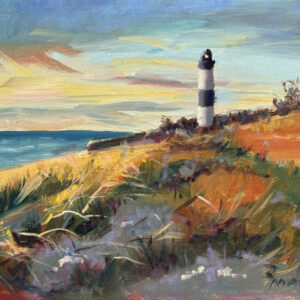Big Sable Point SKETCH 12 x 16" oil on canvas panel This is a sketch, a small replica of a larger work by the same name.