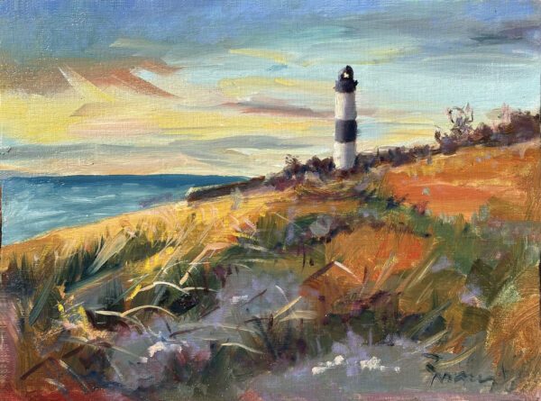 Big Sable Point SKETCH 12 x 16" oil on canvas panel This is a sketch, a small replica of a larger work by the same name.