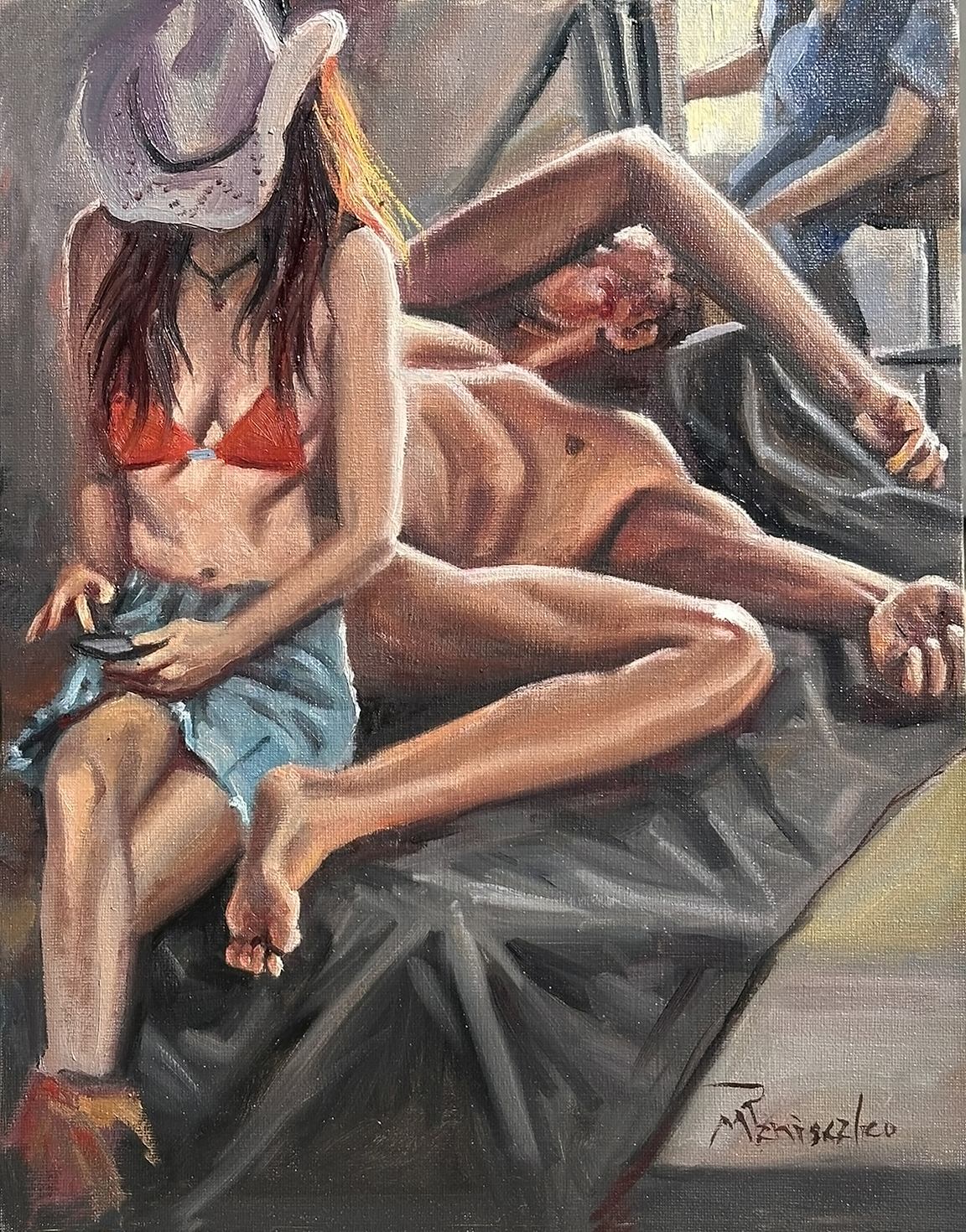 Bumkin 9 x 12" oil on canvas panel