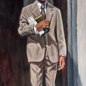 tan suit