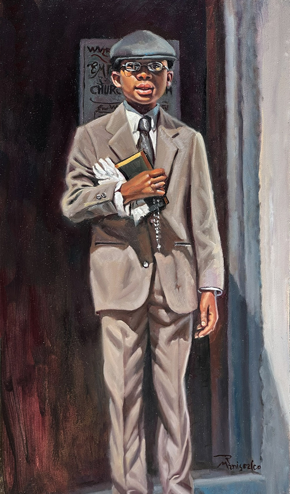 tan suit