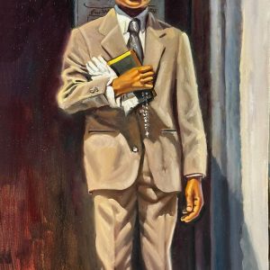 tan suit