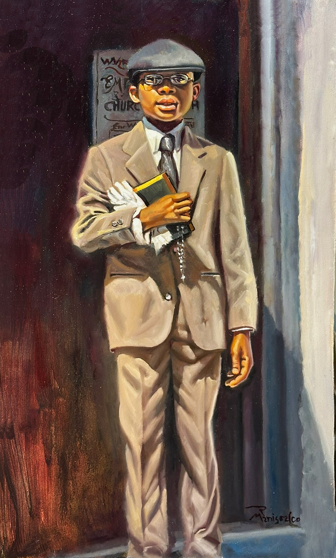 tan suit