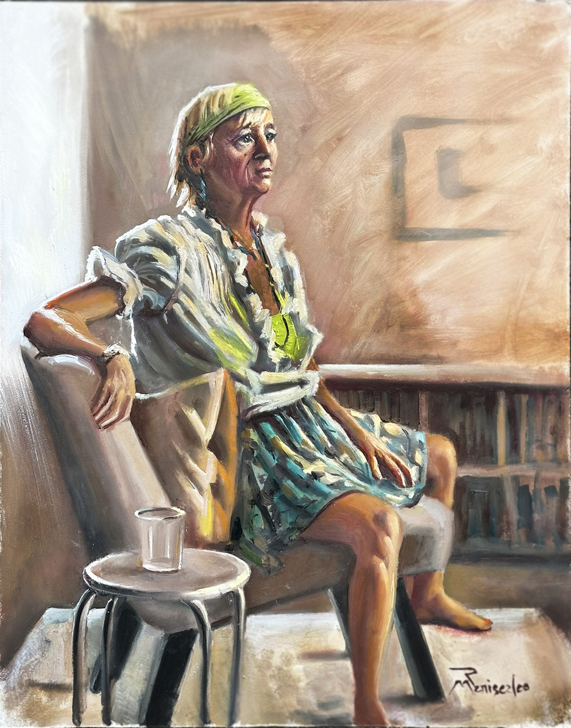 Woman with glass