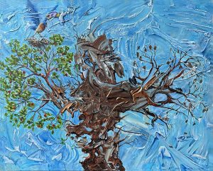 Freedom Tree 24 x 30" mixed media on canvas